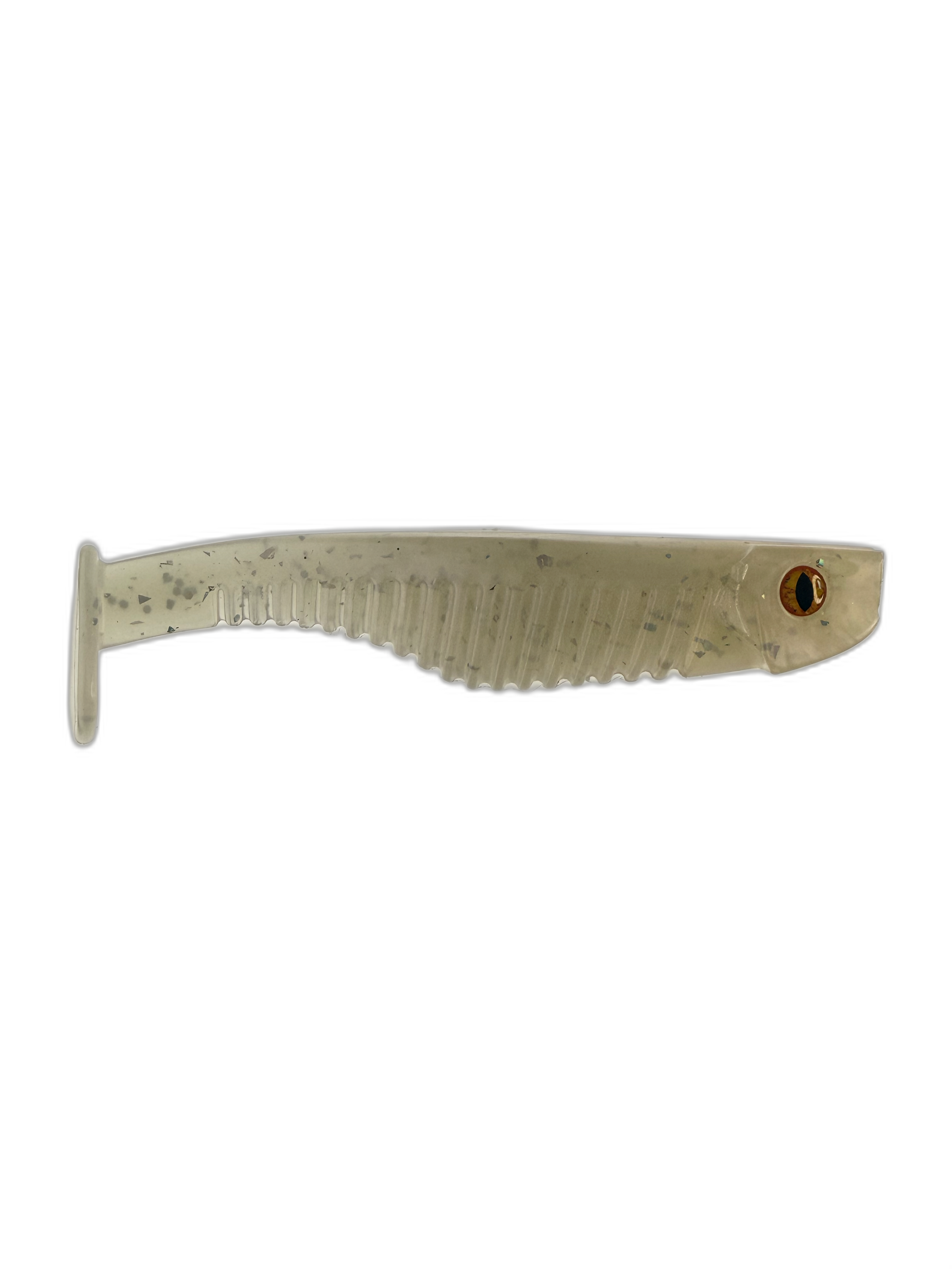 Bone Thug soft plastic bass lure in Ghost Shad