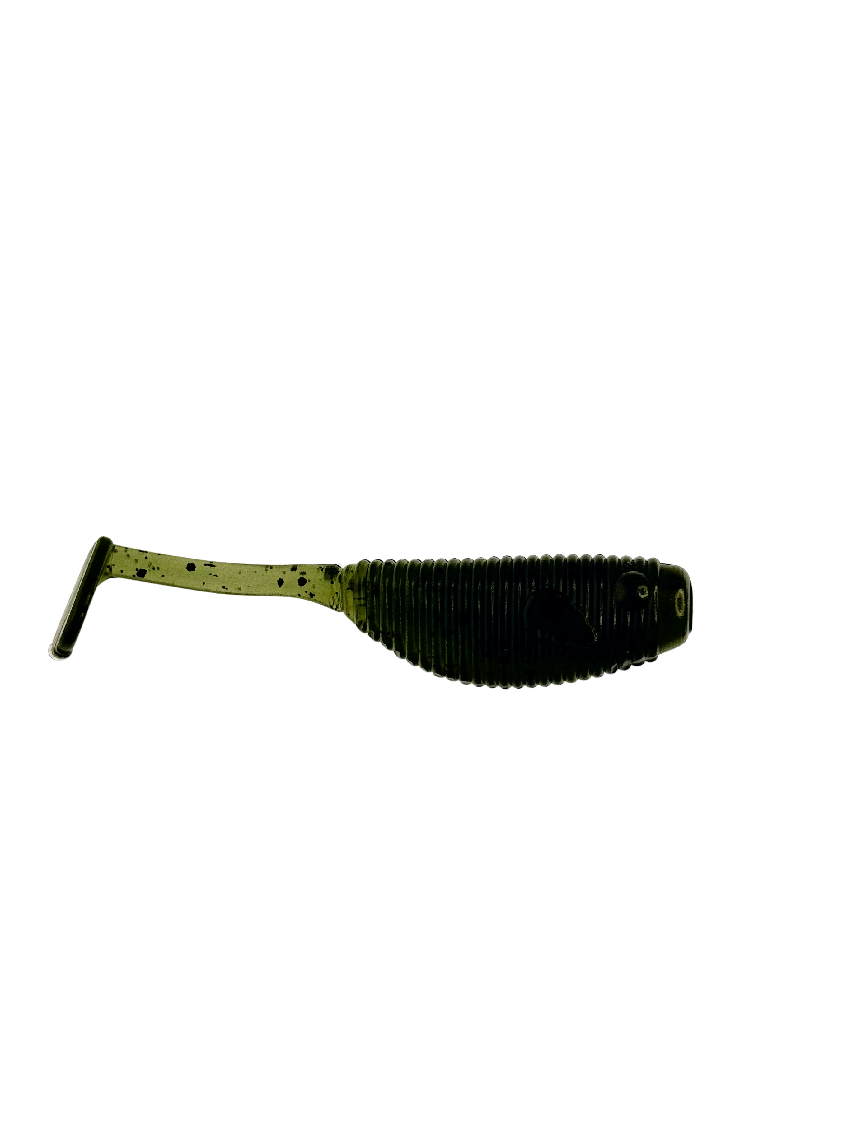 The Phat Paddle - Soft Plastic Paddle Tail Swimbait for Bass - Green Pumpkin